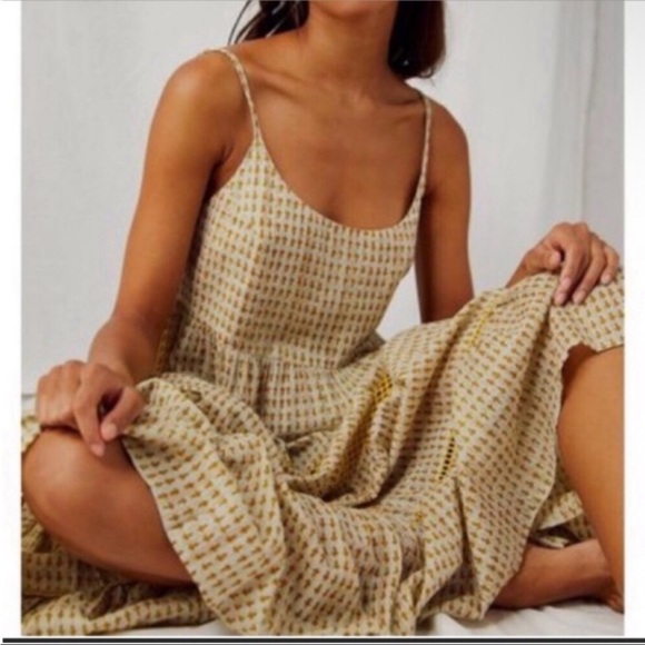 Free People Midnight Dance Print Maxi Dress In Grey Combo. NWT! Sz M - Picture 7 of 13